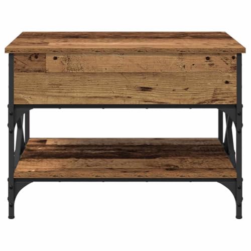 Table basse bois ancien pour optimiser les petits salons avec rangement - 7