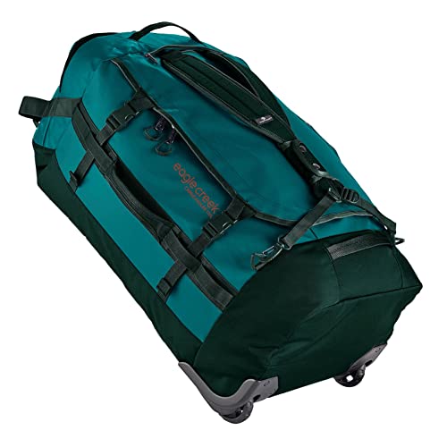 Eagle Creek Cargo Hauler 110L Rolling Duffle Bag with Wheels and Handle, Tuck-Away Backpack Straps, Easy-Access End Pocket & U-Lid Main Compartment, Arctic Seagreen