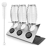 ✅ 𝐔𝐍𝐈𝐕𝐄𝐑𝐒𝐀𝐋 𝐍𝐔𝐓𝐙𝐁𝐀𝐑 - Der Flaschen Abtropfständer ist ein richtiges Multitalent. Die optimierte Passform ermöglicht das Trocknen von 3 Sodastream Glaskaraffe & Plastikflaschen inkl. Deckel-Halterung!