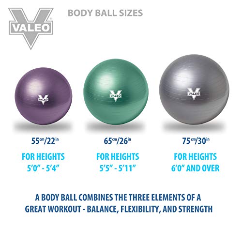 Valeo-Exercise-Body-Ball-Professional-Grade-Anti-Burst-Fitness-Balance-Ball-for-Pilates-Yoga-Stability-Workout-Training-Physical-Therapy