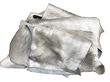 Hair On Hide Large Leather Scrap Pieces, White, Off White - 1-4 Pieces per Bag. Available 1 and 2 lb...