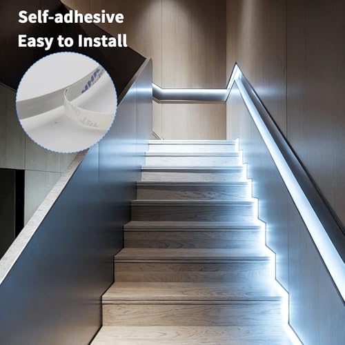 Tira de luces LED blanca 40 pies 6500K flexible adhesiva miniatura 3