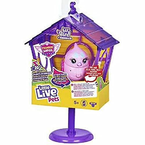 Little Live Pets Lil' Bird and House, Playset & Interactive, Animated Electronic Bird, Sounds, Record & Playback, Sings, Head Turns - as seen on TV!