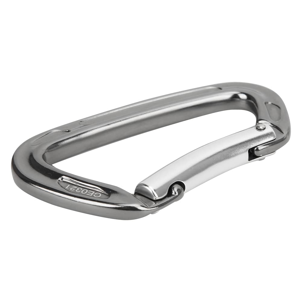 Lot de 4 Boucles en Forme de D,Boucle Forme D en Aluminium Durable À Charge Élevée,Mousqueton de Camping Portable À Coopération Étroite pour Sac À Dos de Randonnée Camping