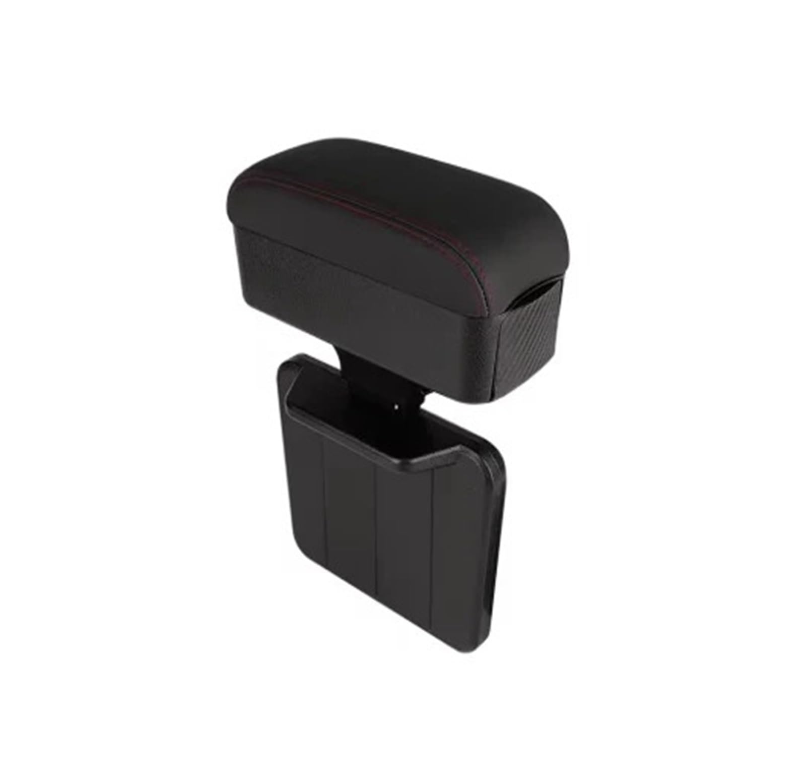 CGBWMB Arm Rest for Car Universal Car Armrest Box Adjustable Height Elbow Rest Pad Storage Seat Gap Organizer Armrest Box(Black red line)