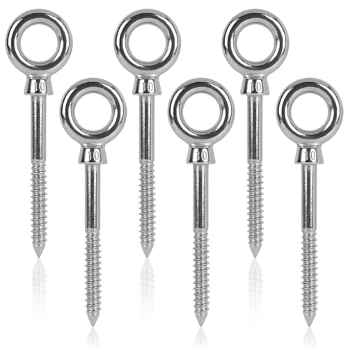 œillet à visser Ø10mm M10 x 100mm en acier inoxydable pour ancrage et suspension bois