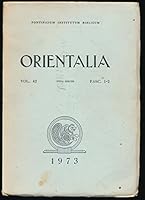 Orientalia. Nova Series. Vol. 42, Fasc. 1-2. B01NB9BXR0 Book Cover