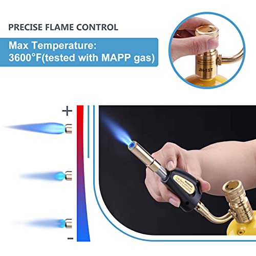 Image of Propane Torch Head with Igniter, Adjustable Flame for Soldering