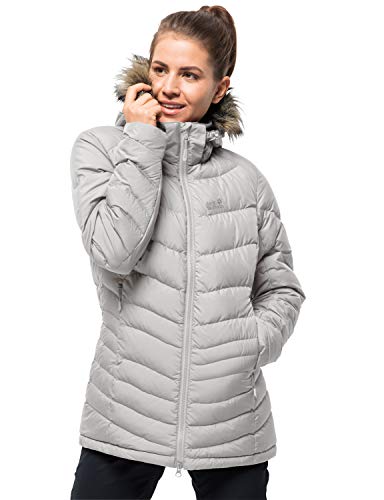 Jack Wolfskin Women's Selenium Bay Down Puffer Jacket, Grey Haze, X-Small