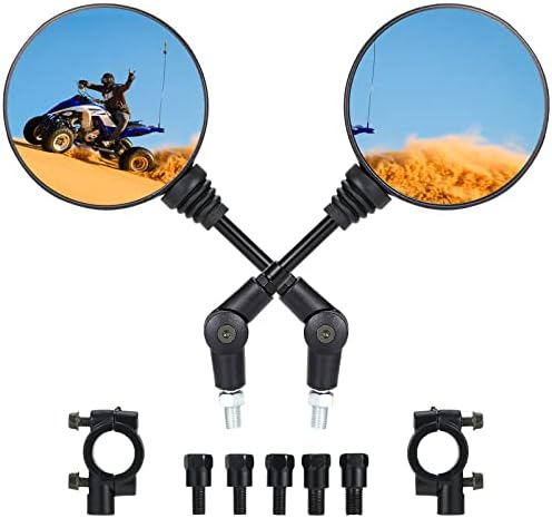 Atv Mirror 2X UTV ATV Rear View Side Mirrors 10mm For Polaris Sportsman Touring 4-wheeler E Atv Mirrors - Foto 4