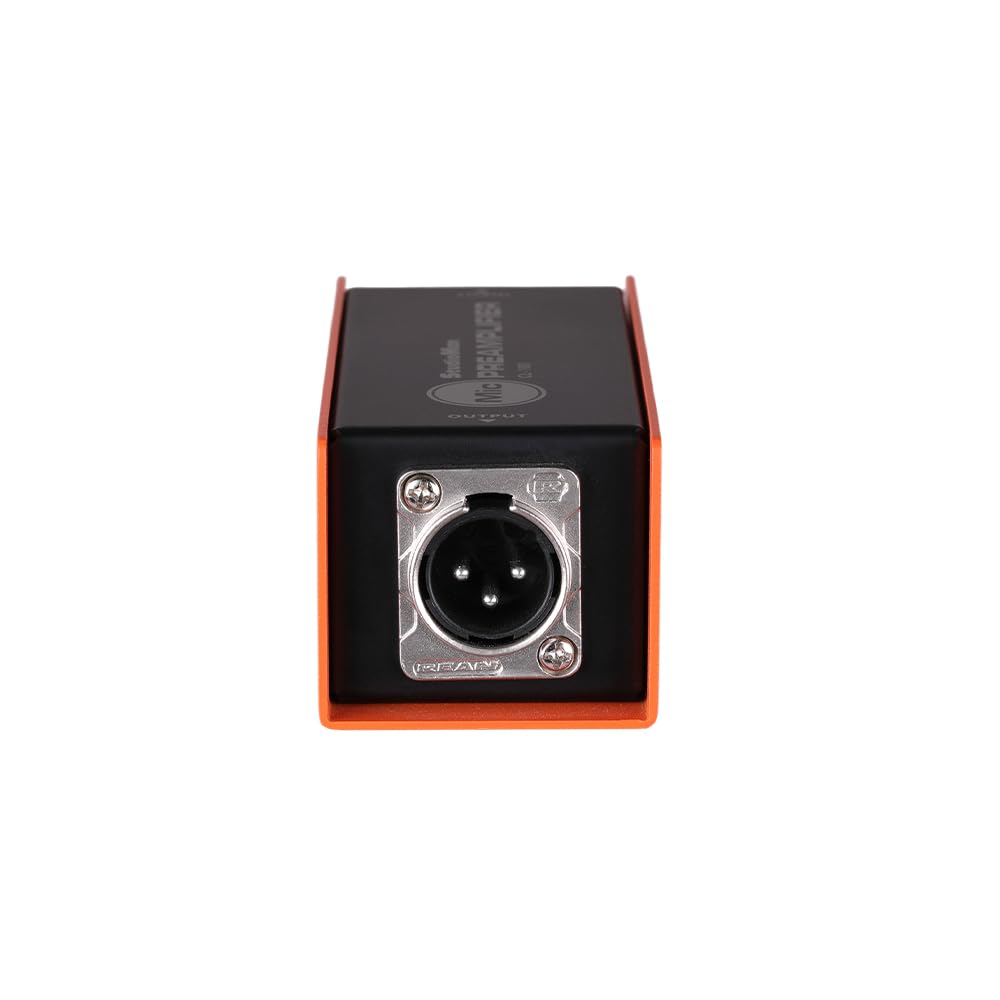 StudioMan Preamplificador de micrófono CL-100, entrada/salida XLR, naranja y negro
