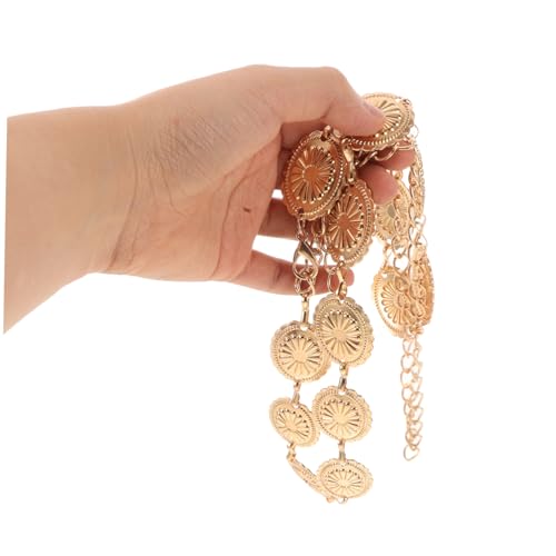 FRCOLOR Bohemian Concho Chain Belt for Women Western Style Metal Waist Belt for Dresses and Jeans Fashionable Accessory for Country Concerts and Casual Outfits3