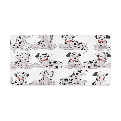 Cute Dalmatian Desk Pad con Base de Goma 30x60 cm