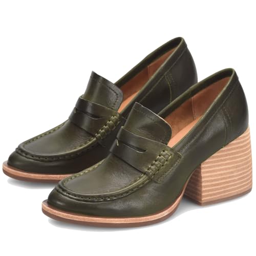 Image of MOOMMO Women Chunky Platform Loafers Pumps Round Closed Toe Slip On Penny Loafers Suede Block High Heels Oxford Shoes Formal Classic Thick Heel Dress Loafer Office Ladies Vintage Comfort 4-11 M US