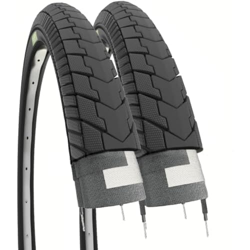 Ecovelò Copertoni 26 X 1.75 (47-559) Pneumatici Stradali Slick Neri Per City Bike 2 Reifen 26 x 1,75, Schwarz, Einheitsgröße