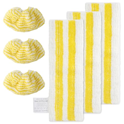 6 Piezas Microfibra Compatibles, Paños para Kärcher EasyFix SC1 SC2 SC3 SC4 SC5 Accesorios, 3 Paños para Boquillas de Suelo + 3 Paños para Boquillas Manuales