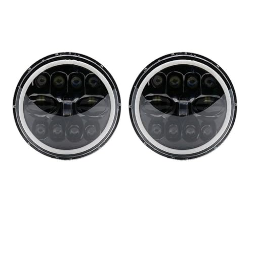 Phare LED 7 Pouces Lada 4x4 Feux Route Croisement 90W Anneaux Lumineux