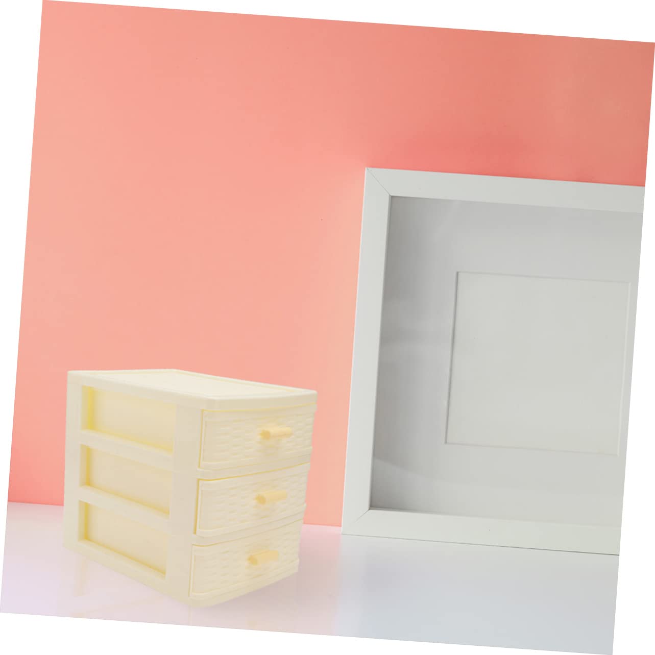 Organisateur De Bureau Avec Tiroirs - Rangement Fournitures Et Maquillage - Blanc