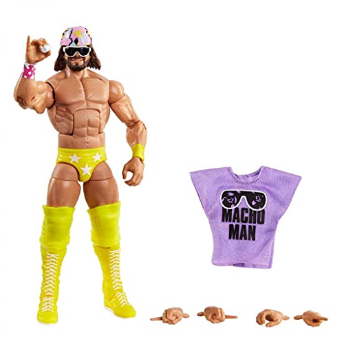 WWE Randy Macho Man Savage Legends Series 11 Elite Collection Wrestling Action Figure (Cream of The Crop Yellow)