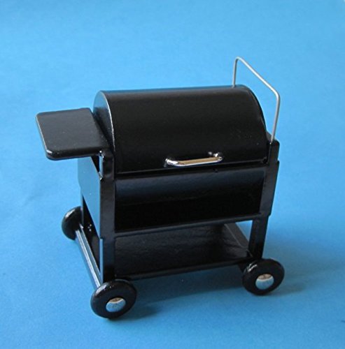 Mini American Barbeque Grill schwarz Metall für Puppenhaus Miniaturen 1:12 – Bild 3