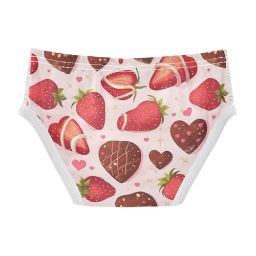 Wusikd Strawberry Chocolate Boys' Underwear Cotton Hearts Boys Briefs Soft Toddler Underwear 2T2