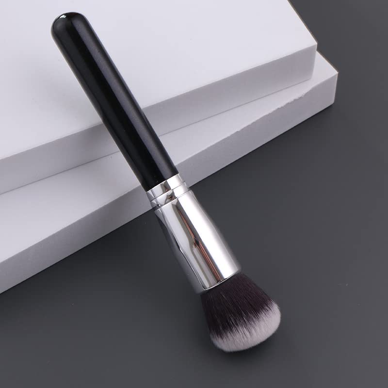 Miniatura 5 de Virola de cobre de lujo de encargo Negro Plata sola cepillo de maquillaje Fundación cepillo (F05)