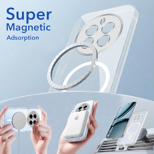 Image of Jkobi Lifetime Anti-Yellow MagSafe Compatible Clear Back Cover Case for Realme Narzo 70 5G (Sleek Hard Crystal | Shockproof and Camera Protection)