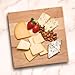 John Boos B Series Square Wooden Maple Cutting Board 12”x12” – 1.5” Thick, 6-lb Non-Reversible Butcher Block with Wood Bun Feet & Edge-Grain