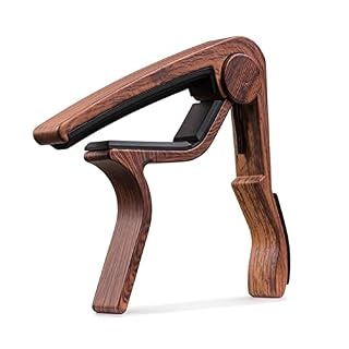 SHANGMAOYO Capodastre Coussin De Guitare De Guitare en Métal en Bois De Grain Métallique for Guitare Ukulele Tuning… - Les Beatles, Paul McCartney, John Lennon, RIngo Starr, George Harrison SHANGMAOYO Capodastre Coussin De Guitare De Guitare en Métal en Bois De Grain Métallique for Guitare Ukulele Tuning… – Image 2