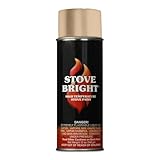 Stove Bright High Temp Paint - Almond - 8117 | Heat Resistant Spray for Wood Stove BBQ Grill Fireplace Engine | Satin Finish | Rust Resistant Metal Coating | Withstands 1200°F | Primer Friendly
