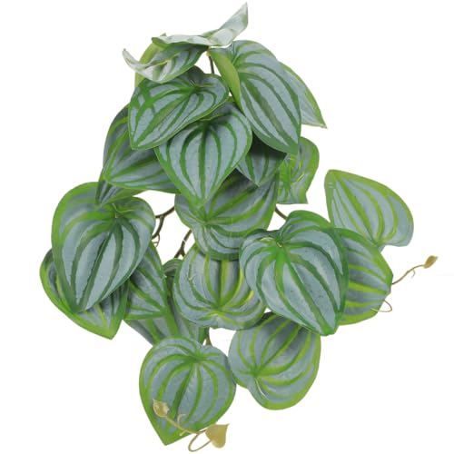 INOOMP 人工植物 爬虫類ケージ用 両生類 ペット用品 装飾 水族館 水槽用 吸盤付き 葉 カメ カエルのサムネイル