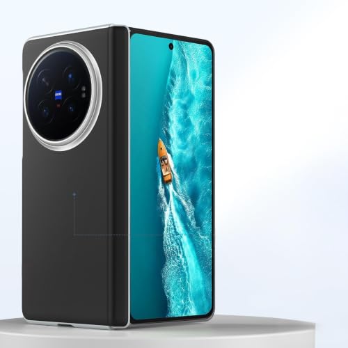 Coque magnétique en cuir avec charnière pour X Fold6 noir et protection d'objectif intégrée