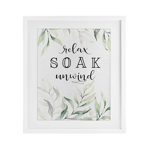 Affiche encadrée feuilles Stupell pour décorer mur blanc