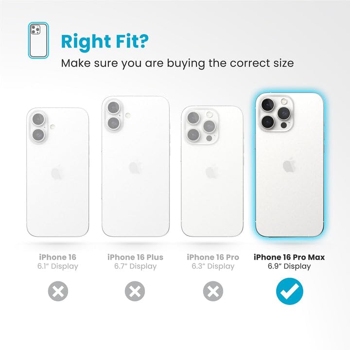 Image of Speck Presidio 2 Grip iPhone 16 Pro Max Case - MagSafe and ClickLock - Slim Coastal Blue /Dust Grey
