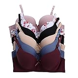 Viola's Secret Women's Bras 6 Pack T-Shirt Bra B, C, D, DD Cup (36B)