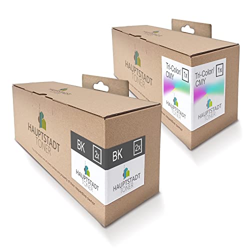 3 cartuchos de tinta capital compatibles con HP C3190, C3194, H 470, H 470 B, H 470 BT, H 470 WBT, H 470 WF, H470, H470B, H470BT reemplazan 338+343 SD449EE C8766EE Color + 338 C 8765EE Negro
