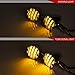 KICRY SMD LED Bullet Turn Signals Motorcycle Amber Front Rear Blinker Grill Indicator Universal Compatible for Honda Yamaha Suzuki Kawasaki Harley Chopper Bobber Dyna(Chrome-Amber)