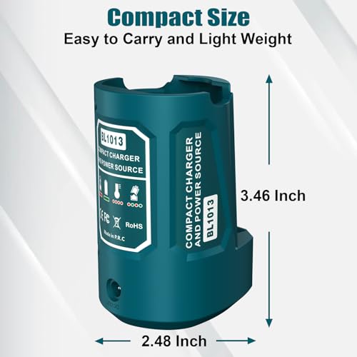 USB Power Source Power Adapter Charger for Makita 10.8V 12V BL1014 Lithium-ion Battery,with 1 Type-C and 1 USB Port & DC 12V Outlet,USB Device Charging Adapter - Image 5