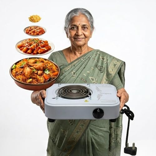 Image of Drumstone TopRated ๐๐๐๐ซ ๐๐๐ซ๐ซ๐๐ง๐ญ๐ฒ 2000W Portable Electric Stove Single Burner Hot Plate Fast Heating Coil Cooktop with Adjustable Thermostat Compact Cooking Solution for Home Office