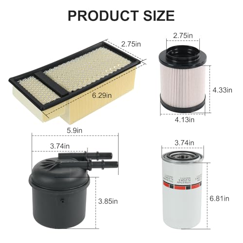 JDMSPEED FL2124S FD4615 FA1902 Oil filter Fuel Filter Air Filte Compatible with 2011-2016 Ford F250 F350 F450 F550 Super Duty F650 F750 6.7L Powerstroke V8 Diesel Engine by JDMSPEED - Image 5