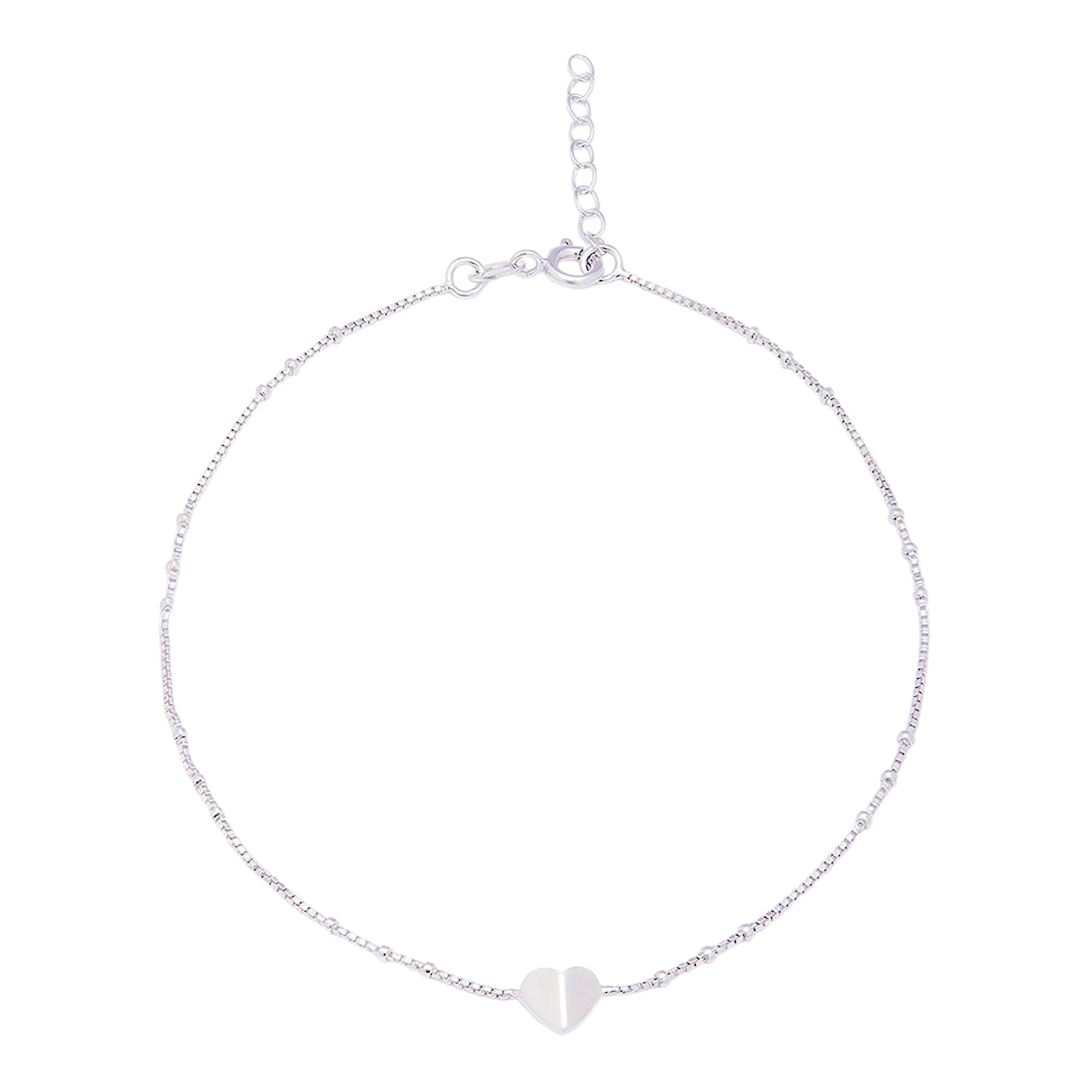 ZAVYA 925 Sterling Silver Designer Heart Locket Rhodium Plated Chain Anklet (Single) for Women | Stylish Silver Jewellery | Gift for Women & Girls | With Certificate of Authenticity & 925 Hallmark (B0BJ2T4RXQ) Amazon Price History, Amazon Price Tracker
