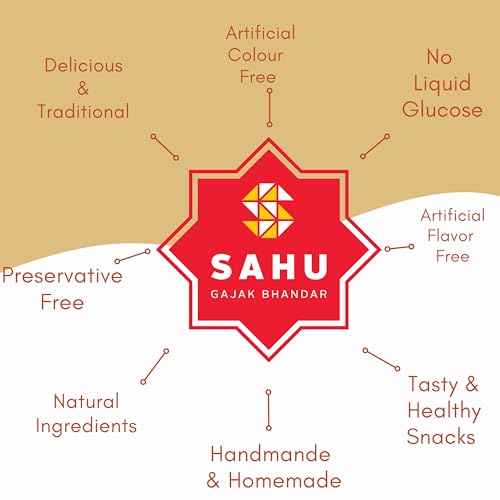 Image of SAHU GAJAK BHANDAR Peanuts Chikki 3150 GM (Pack of 9 Box Eac