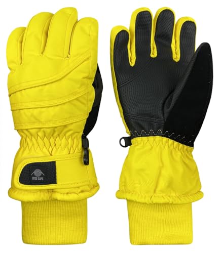 Image of N'Ice Caps Kids Waterproof Winter Thinsulate Warm Gloves | Boys and Girls Snow Ski Gloves with Durable Grippers on Palms, Fingers and Thumbs, 3M Insulation Ideal for Cold Weather