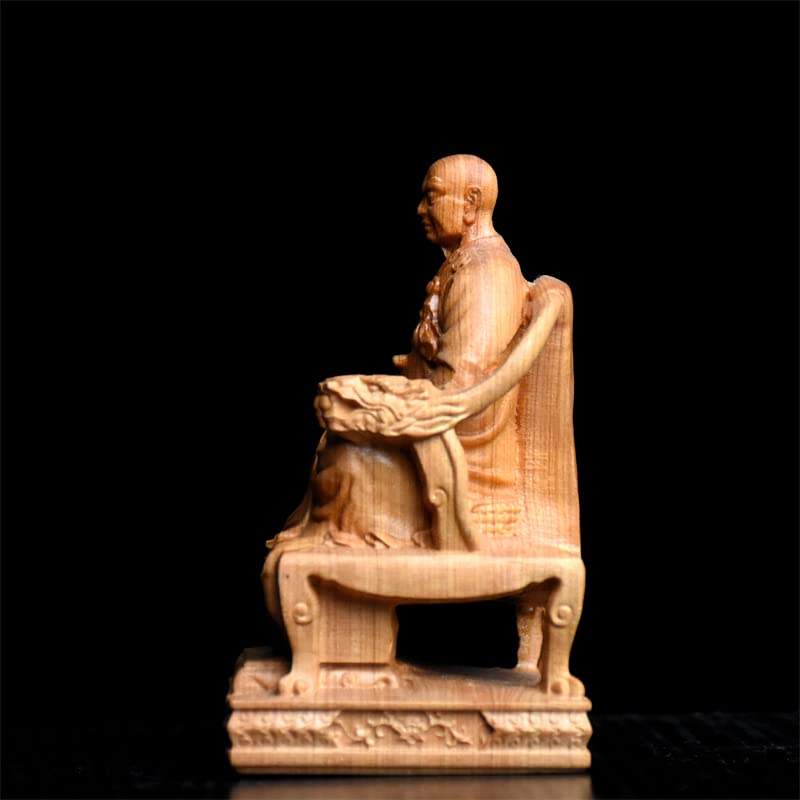 Amazon｜木彫り仏像 【弘一法師】 神棚 神具 開運グッズ 天然 崖柏木