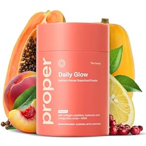 Proper, The Corals Daily Glow Beauty Blend – Nutrient Dense Superfood Powder with Collagen Peptides, Hyaluronic Acid Powder, Vitamin C, and MSM. Hair, Skin, Nail Vitamin Supplement for Women & Men