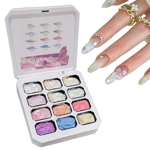 Gel manicura 12 colores de alta pigmentación para decoración de uñas