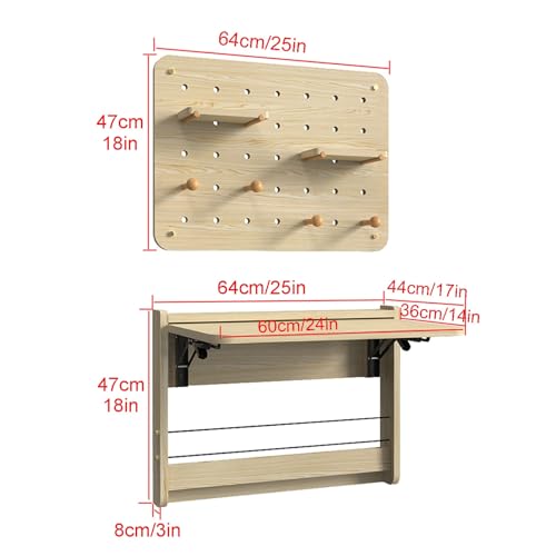 Table pliante murale a abattants pour petits espaces et rangement - 3