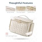 BAGSMART Travel Toiletry Bag, Large Wide-open Travel Bag for Toiletries, Makeup Cosmetic Travel Bag with Handle-Black - Image 5