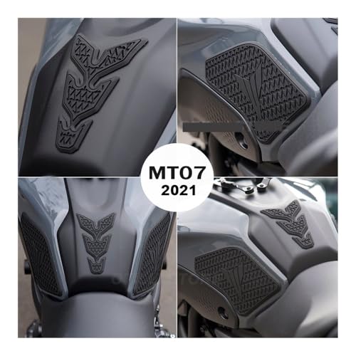 Protection réservoir moto en caoutchouc texturé haute densité pour MT07 2021