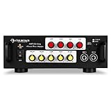 auna Amp-EQ-Sing Karaoke es un amplificador de audio que dispone de ecualizador de máster regulable para el ajuste de tonos graves y agudos así como efecto eco delay para sección de micrófono.